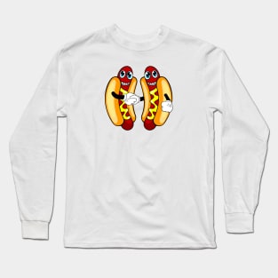 Hot Dogs And Handshakes Long Sleeve T-Shirt